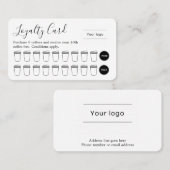 Carte de Fidélité Café Typographie Élégante (Devant / Derrière)