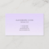 Carte De Fidélité Calligraphie manuscrite simple lavande (Dos)