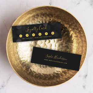 Carte De Fidélité Calligraphie moderne et branchée Lumières de Dark 