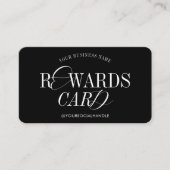 Carte De Fidélité Calligraphie nostalgique minimale Salon noir et bl (Devant)