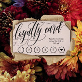 Carte de Fidélité Calligraphie Rose Pâle