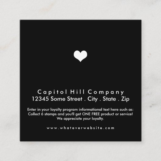 Carte De Fidélité carré de coeur loyal (Devant)