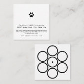 Carte De Fidélité carré de patte d'animal familier de programme de (Devant / Derrière)