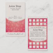 Carte de fidélité Carte de visite Smoothie & Juice (Devant / Derrière)