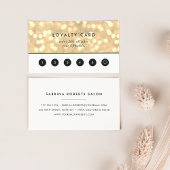 Carte De Fidélité Champagne Gold Bokeh | Client