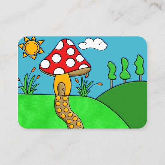 Carte De Fidélité champignon rouge mignon (Dos)