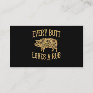 Carte De Fidélité Chaque Beurre Aime Un Bon Rub Drôle Porc BBQ
