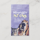 Carte De Fidélité Chat Chien Animaux de compagnie Grooming Sitting P (Devant)