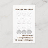 Carte De Fidélité Chat de chien assis avec un animal de compagnie mi (Dos)