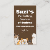 Carte De Fidélité Chat de chien assis avec un animal de compagnie mi (Devant)