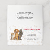 Carte De Fidélité Chat et chien assis | Motif Paw et Bones (Extérieur déplié)