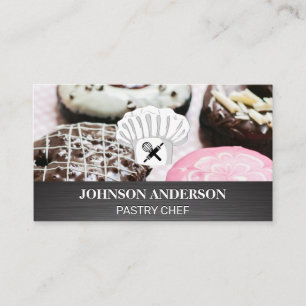 Carte De Fidélité Chef Casquette Rolling Pin et Whisk Donuts