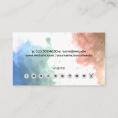 Carte De Fidélité Cheveux | Aquarelle (Dos)