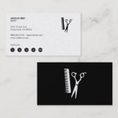 Carte De Fidélité Cheveux et peigne (punch card 5) (Devant / Derrière)