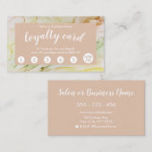Carte de fidélité Chic Blush Abstrait Salon (Devant / Derrière)