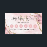 Carte De Fidélité Chic Blush Rose or Parties scintillant Agate Marbr<br><div class="desc">Parties scintillant en or rose pâle Agate en marbre Monogram Carte de fidélité mignonne</div>