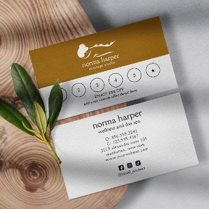 Carte De Fidélité CHIC Business Reward 6 Punch Logo COPPER