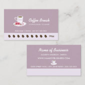 Carte De Fidélité Chic Lavender Floral Café Stand Loyalty Punch (Devant / Derrière)