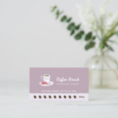 Carte De Fidélité Chic Lavender Floral Café Stand Loyalty Punch (Debout devant)
