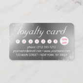 Carte de fidélité chic rose étincelante (Dos)