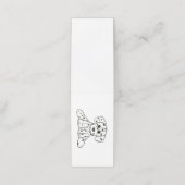 Carte De Fidélité Chien en dalmate dessin simple noir (Extérieur déplié)