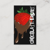 Carte De Fidélité chocolat couvert fruit grunge loyauté (Devant)