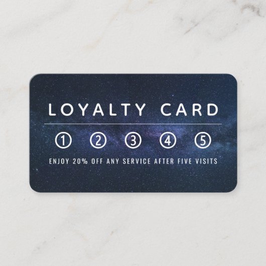 Carte De Fidélité Ciel cosmique, Moderne (Devant)