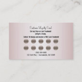 Carte de fidélité Cils brillants rose blush (Dos)