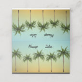 Carte De Fidélité Cinq palmiers en rang, vie sur la plage Busine (Extérieur déplié)