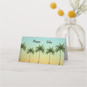 Carte De Fidélité Cinq palmiers en rang, vie sur la plage Busine (Dos)