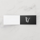 Carte De Fidélité Ciseaux de salon et peigne (punch card 7) (Intérieur déplié)