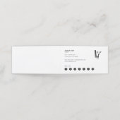 Carte De Fidélité Ciseaux de salon et peigne (punch card 7) (Extérieur déplié)