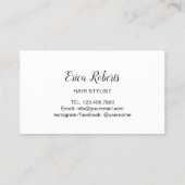 Carte De Fidélité Ciseaux stylist cheveux Simple Loyauté Punch simpl (Dos)