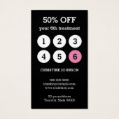 carte de fidélité ciseaux styliste cheveux (Dos)