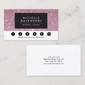 Carte De Fidélité Classic Rose Parties scintillant Salon Loyalty Pun (Devant / Derrière)