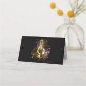 Carte De Fidélité Clé de Sol Musicale en Or (Dos)