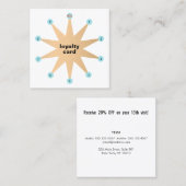 Carte de fidélité client 10 Punch Star (Devant / Derrière)