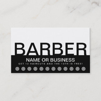 carte de fidélité client BARBER en gras