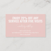 Carte de fidélité client Blush Rose tendance (Dos)