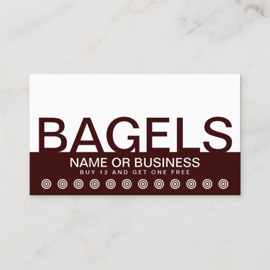 carte de fidélité client bold BAGELS (Devant)