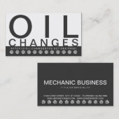 carte de fidélité client bold OIL CHANGES (Devant / Derrière)