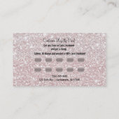 Carte de fidélité client Cils à paillettes LASHES (Dos)