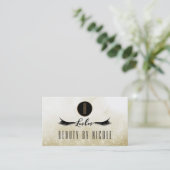 Carte de fidélité client Cils avec strass dorés (Debout devant)