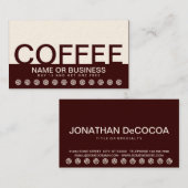 carte de fidélité client COFFEE bold (Devant / Derrière)