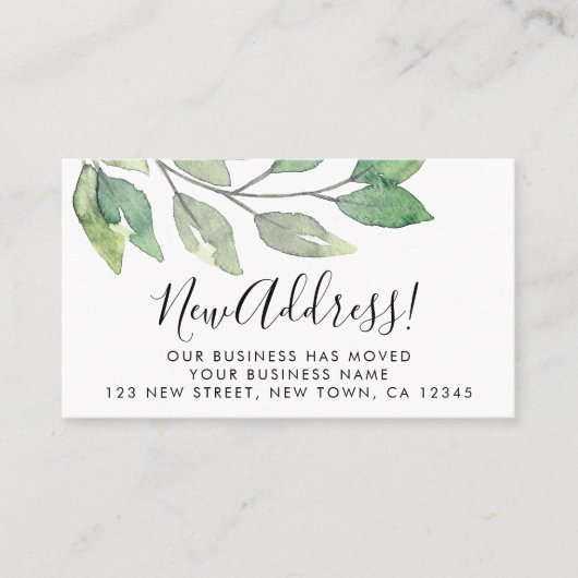 Carte De Fidélité Client d'aquarelle (Devant)