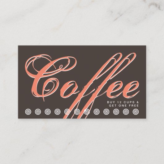 carte de fidélité client de script COFFEE (Devant)