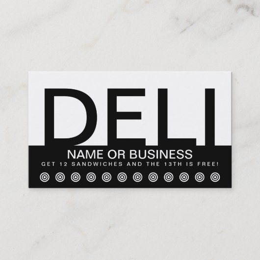carte de fidélité client DELI gras (Devant)