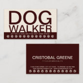 carte de fidélité client DOG WALKER bold (Devant / Derrière)