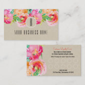 Carte de fidélité client Floral moderne (Devant / Derrière)