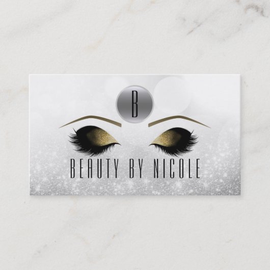 Carte de fidélité client Gold Makeup Eyes Silver G (Devant)